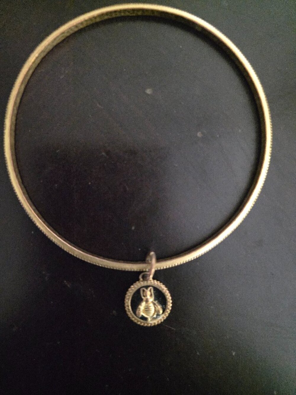 Julie Vos black enamel bee bangle